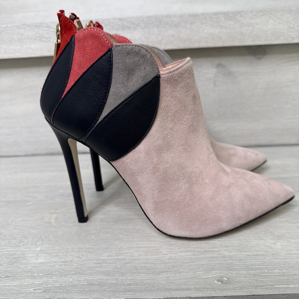 POLLINI Women’s Suede Heels/Shoes-Size 37-MultiColor-New w/Out Box-Made in Italy